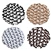 Crochet Bun Cover With 30 Rhinestones 4 Pcs Color Pack Girls-Adults GoForDance (Blk-Tan-Wht-Bwn)