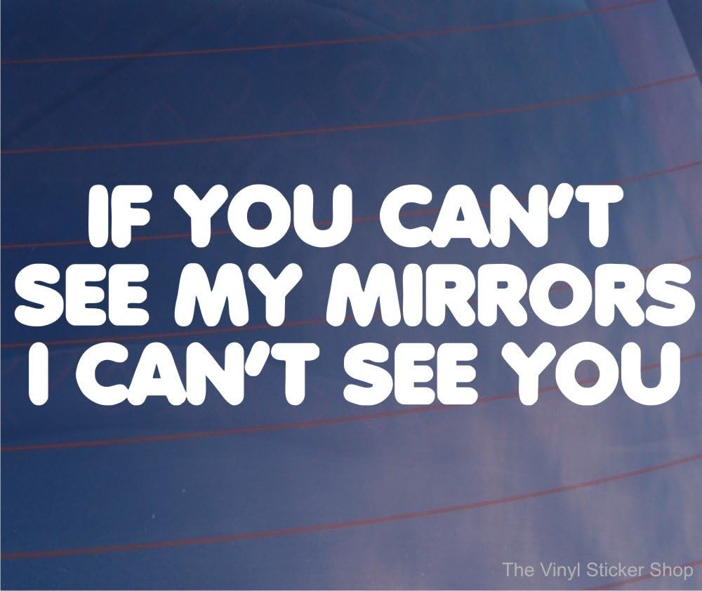 Van Sticker IF YOU CAN'T SEE MY MIRRORS I CAN'T SEE YOU Truck Caravan Window