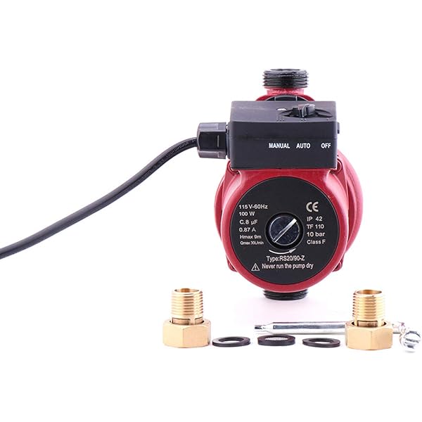 ZHKUO Hot water Recirculation Pump Automatic Booster Pump 115V 1 inch  Outlet 100W Cast Iron Booster Water Recirculation Pump Recirculating Pump  for Home - Amazon.com