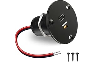 Obeaming 118W RV USB Outlet 100W PD3.0 Type-C Laptop Outlet, Dual Port Fast Charging for Drone, Starlink Mini, 18W QC3.0 Alum