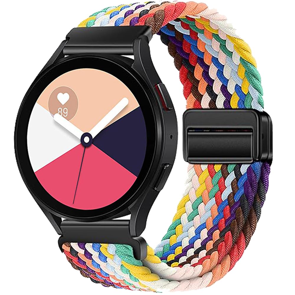 Magnetic Watch Strap for Garmin Vivoactive 6/5/3, 20mm Bracelet Nylon Sport Replacement Band for Garmin Vivomove 3/Sport/Style/Luxe/Trend/HR,D2 Air X10/Bounce 2