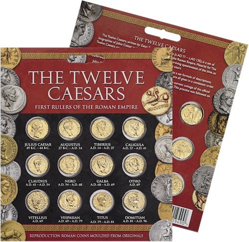 Westair Twelve Caesars Replica Pack of Twelve Solidus Pewter Coins, Ungraded, Uncertified