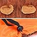 GABOSS Lion Mane Costume, Dog Lion Wig for Dog Pet Festival Party Fancy Hair Dog Clothes (Dark Brown with Ear), Large