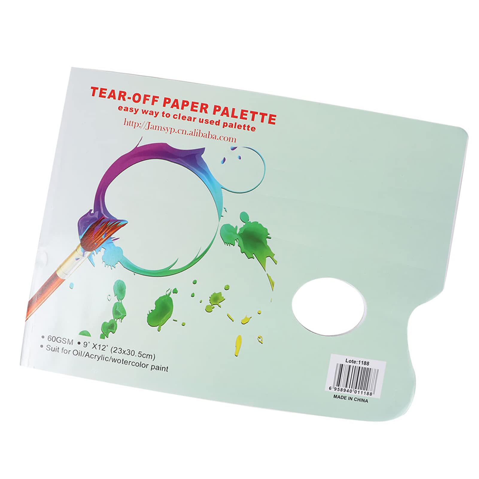 A4 Tear Off Palette, 35 Sheets Disposable Palette Sheets, 9"x12", Artist Pallette Paper Pad for Oil Acrylic Watercolor Painting