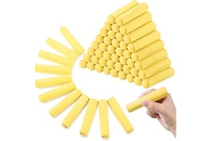 Fulmoon 80 Pcs Jumbo Sidewalk Chalk for kids Jumbo Chalk bulk outdoor Street Washable Jumbo Chalk for Toddler Adults Art Drawing Painting Christmas Classroom Gifts (Yellow)