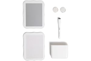 U Brands White Locker Accessory Kit, with Magnets, Mirror, Whiteboard, Marker, Cup, 6 Pieces