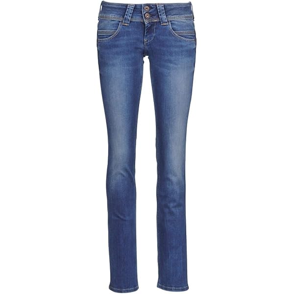 Pantaloni Donna Pepe Jeans Venus – Vita Bassa, Stretch, Gamba Dritta, W30 L32, Dark Blue, Nuovi Con Etichette