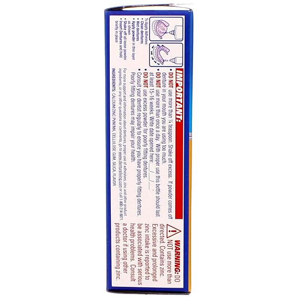 FIXODENT EXTRA HOLD DENTURE ADHESIVE POWDER, 2.7 OZ