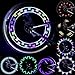 LEBOLIKE Bike Wheel Lights Waterproof Colorful LEDs Spoke Lights for Bicycle Wheel Spoke 30 Pattern Decorations - (1 Piece for 1 Tire)