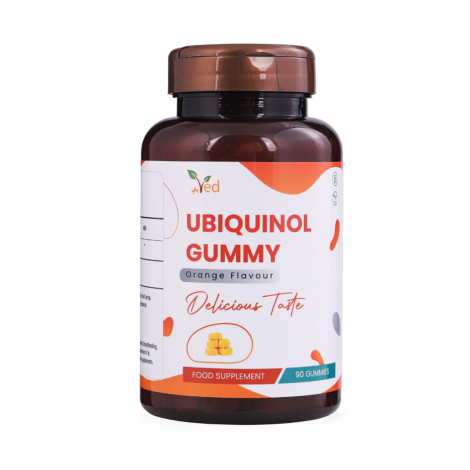 Ved Ubiquinol Gummy | Active Form coq10 | High Absorption/Enhanced bioactivity | Essential for Heart Health and Cellular Energy Production | 150 mg, 90 Gummy