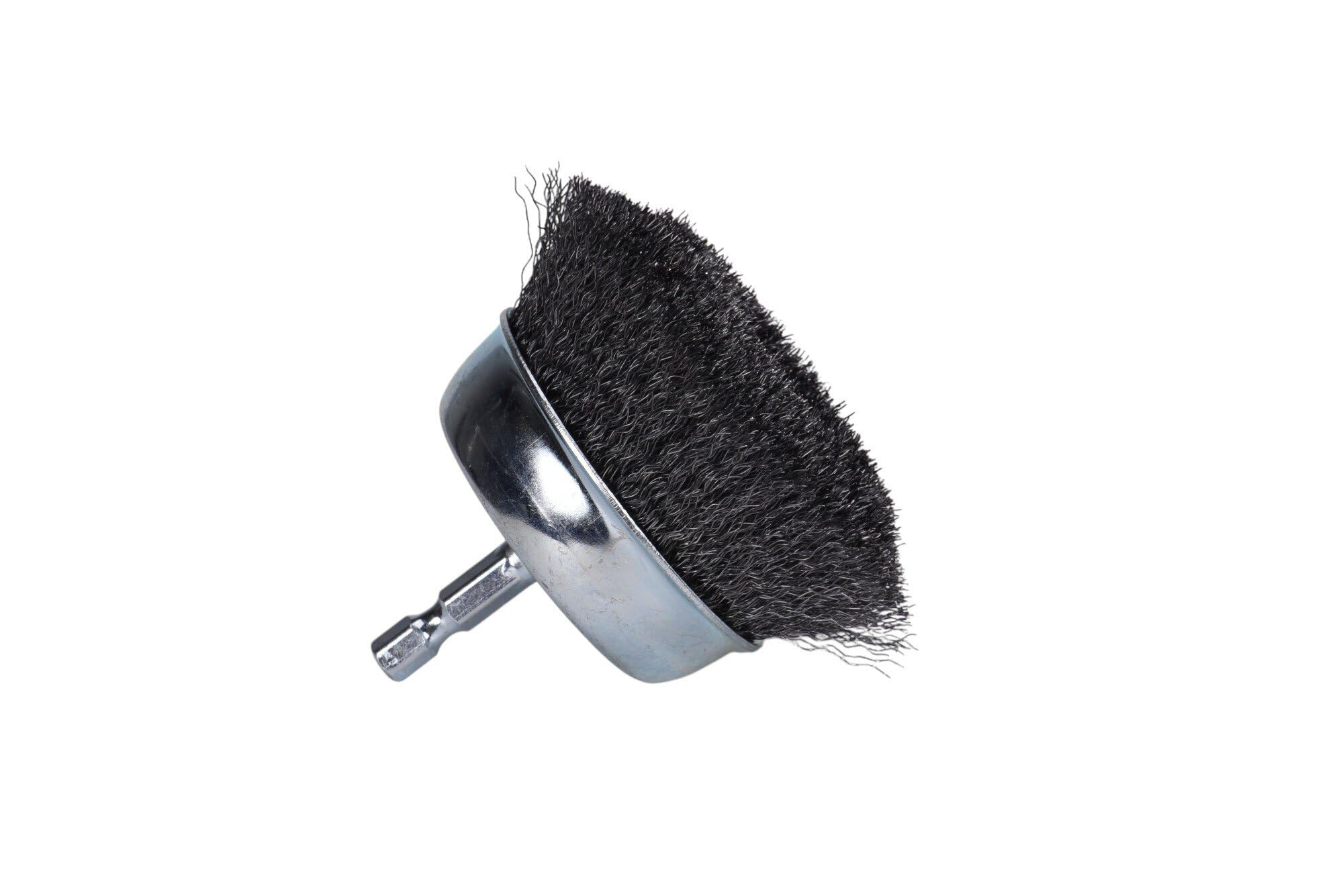 Century Drill & Tool 76223 Fine Crimped Cup Wire Brush, 2-3/4" – Removes Rust, Paint, Weld Spatter, Cleans Pipes & Fittings, Heat-Treated Steel, Quick-Change Shank