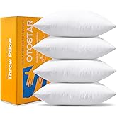 OTOSTAR Pack of 4 Throw Pillow Inserts, 18 x 18 Square Cushion Inner Soft Fluffy Plump Stuffer Cushion Pads White Decorative Pillow Inserts