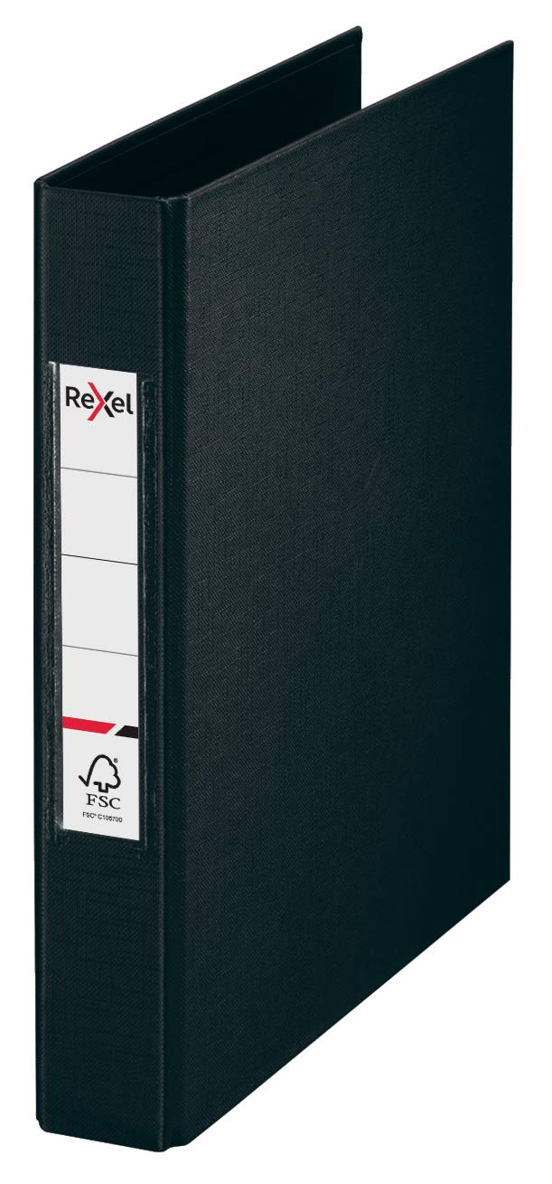 Rexel A5 Ring Binder, Black, 25 mm 2 O-Ring Diameter, Choices, 2115558