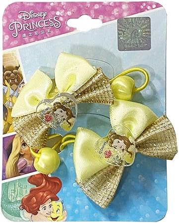 Amazon ディズニープリンセス ベル ゴージャスリボン ヘアアクセサリー 2コセット d ヘアゴム ヘアアクセサリー おもちゃ