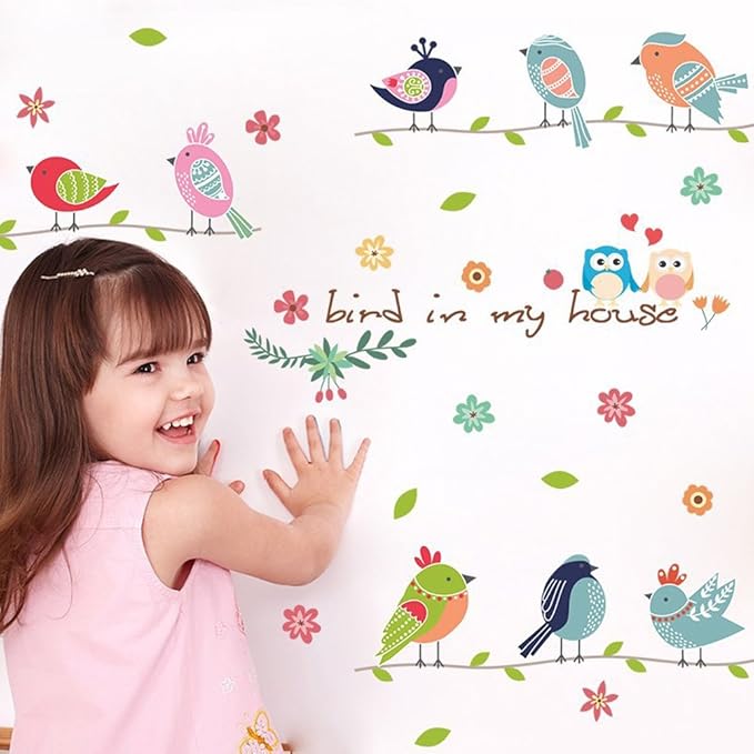 Wallpark Dessin Animé Heureux Mignon Oiseau Hibou Frais Vert