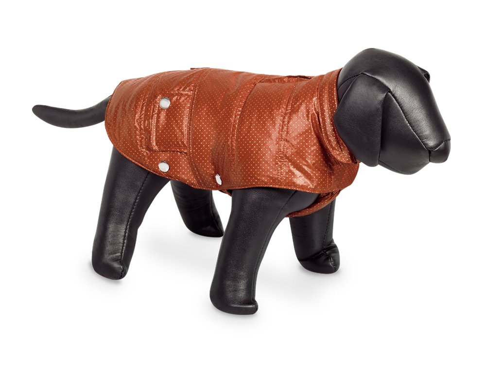 Nobby Dog Coat Danika with Dots, 48 cm, Silver/ Terracotta