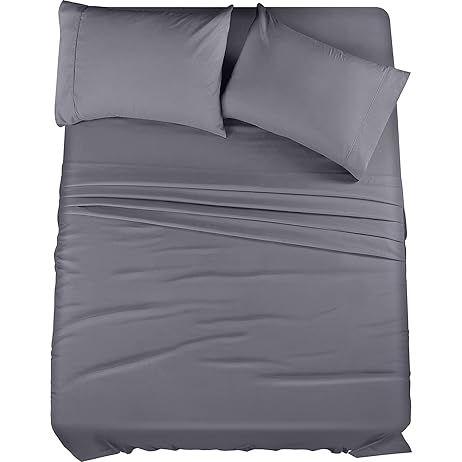 Utopia Bedding King Bed Sheets Set - 4 Piece Bedding - Brushed Microfiber - Shrinkage and Fade Resistant - Easy Care (King, Grey)