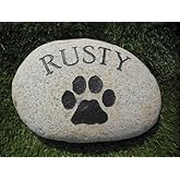 GraphicRocks River Stone Pet Memorial Headstone Grave Marker Dog Cat np XL