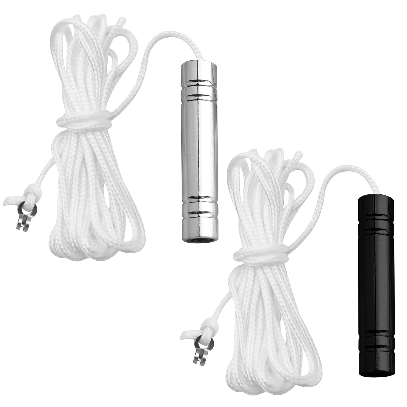 MADGININE Bathroom Light Pull Cord 2 Pcs Pull Cord Light Switch Bathroom, Light Pull Cord, Heavy Blind Cord Pull Handle with 150 Cm Pull Cord and Connector for Bathroom,Toilet Lights,Fans,Blinds,