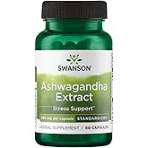Swanson Ashwagandha Extract - Natural Supplement Promoting A Healthy Stress Response, Energy Support & Nervous System Health