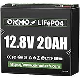 12V 20Ah Lithium LiFePO4 Battery, 4000+ Deep Cycles Rechargeable Battery for Kayak Fish Finder, Power Wheels Toys, Scooter