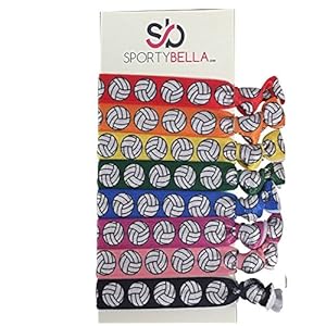 Infinity Collection Volleyball Hair Accessories, Volleyball Hair Ties, No Crease Volleyball Hair Elastics Set