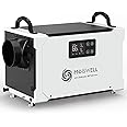 Moiswell 145 Pints Commercial Dehumidifier with Pump and Drain Hose, Energy Star Certified Crawl Space dehumidifier, Industry Water Damage Unit for up to 6,000 sq ft Basements