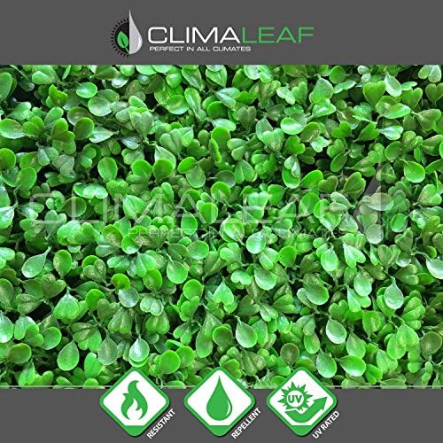 Geranium Street Floral 10 Count, Artificial UV Light Green Hedge Mat, 20" L X 20" W or 2.5 sq. ft.