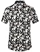 SSLR Mens Hawaiian Shirt Casual Button Down Shirts Short Sleeve Hawaiian Shirts for Men (X-Large, Black Pink)