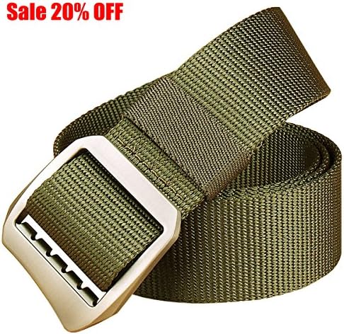 Nylon Belt, MiWoo 1.5 Inch Men's Nylon Web Casual Tactical Army Buckle Belt(Gift Package)