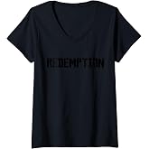 Womens REDEMPTION (Black) V-Neck T-Shirt