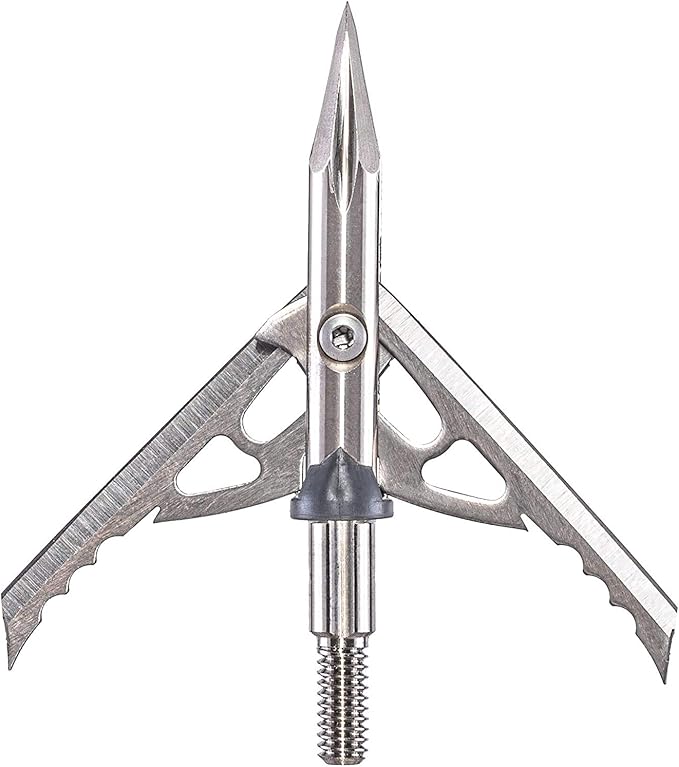 Rage Hypodermic Trypan Broadhead 100gr 3 Pack Silver, Broadheads
