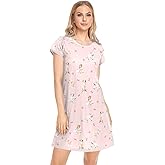vvfelixl Womens Nightgown Golden Retriever Short Sleeve Nightgowns for Women Sleepwear Night shirt Sleep Dress S-XXL