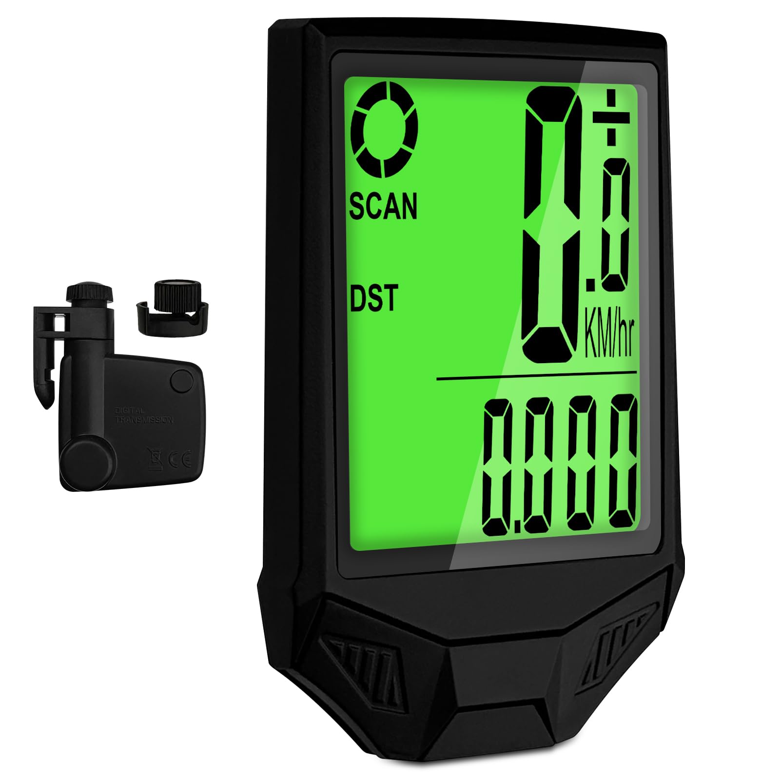 Bike Computer Wireless 20 Functions IP66 Waterproof Bike Speedometer Cycle Computer with LCD Backlight Display Automatic Start/Stop for Cycling Bicycle Speedometer Bicycle Computer Bike Mileometer