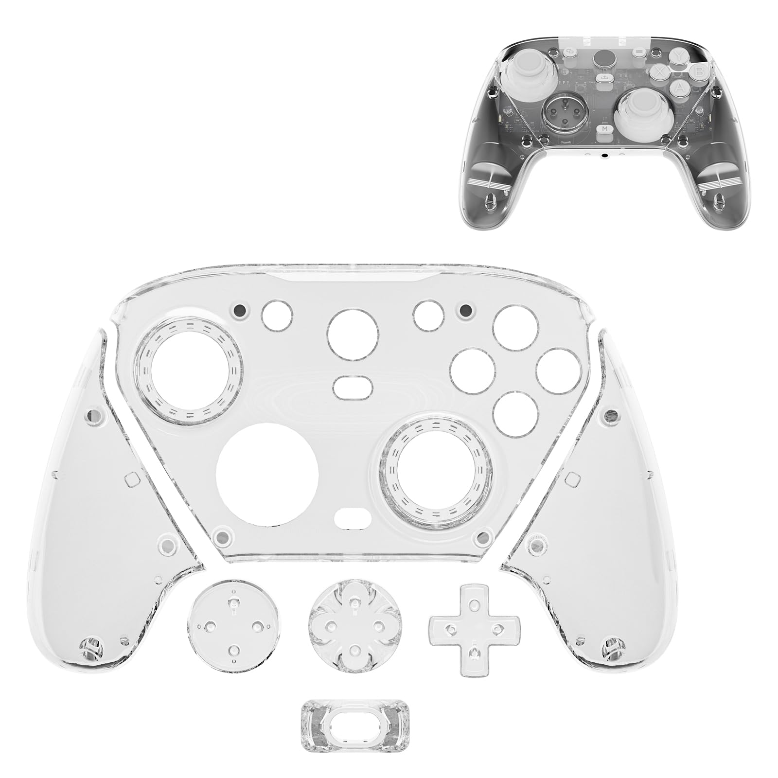 Magnetic Clear Faceplates for GameSir G7 Pro, Swappable Faceplates Compatible with GameSir G7 Pro Controller Accessories (Transparent)