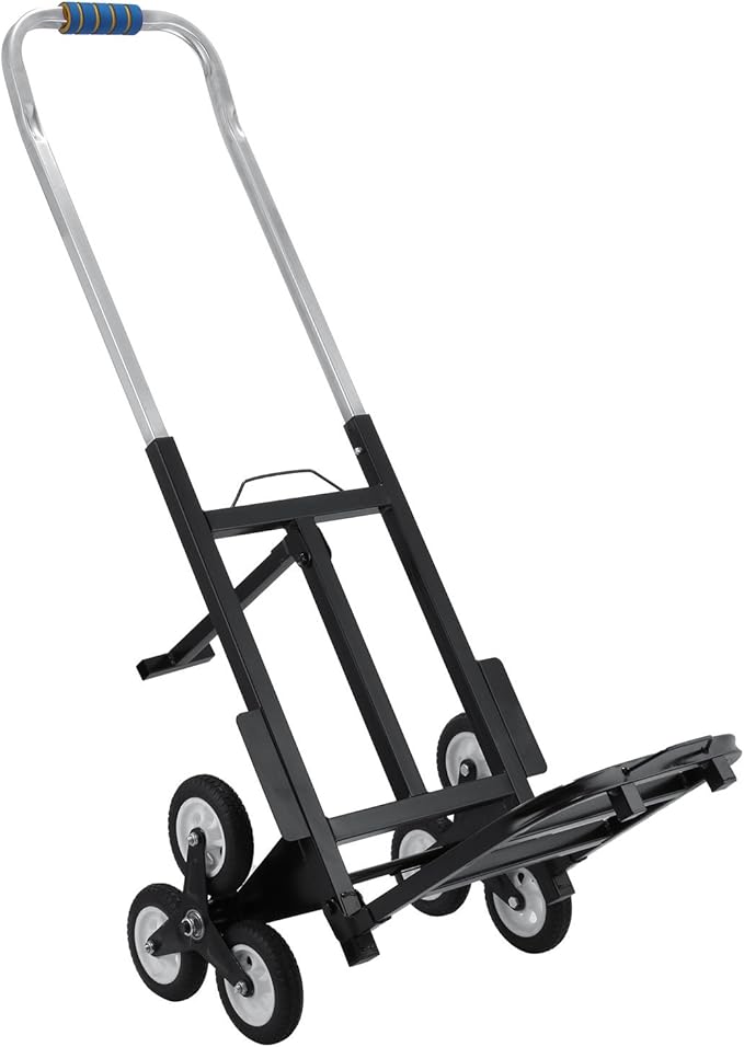 buoqua treppensteiger 190kg sackkarre faltbar 3 rad mechanismus transportwagen klappbar transportkarre karren abfalltransport sackkarren