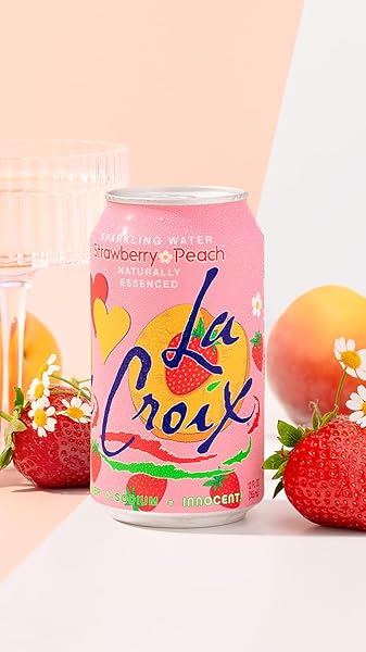 LA CROIX SPARKLING WATER, STRAWBERRY PEACH, 12 FL OZ (PACK OF 8)