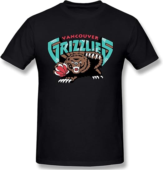 Vancouver Grizzlies Men's Basic Short Sleeve TShirt Black Amazon.co