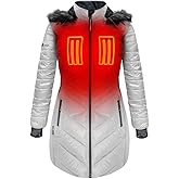 ActionHeat 5V Women's Heated Long Puffer Jacket W/Hood 3XL
