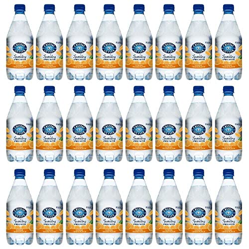Crystal Geyser Natural Flavored Sparkling Spring Water, Orange, 24 Pack