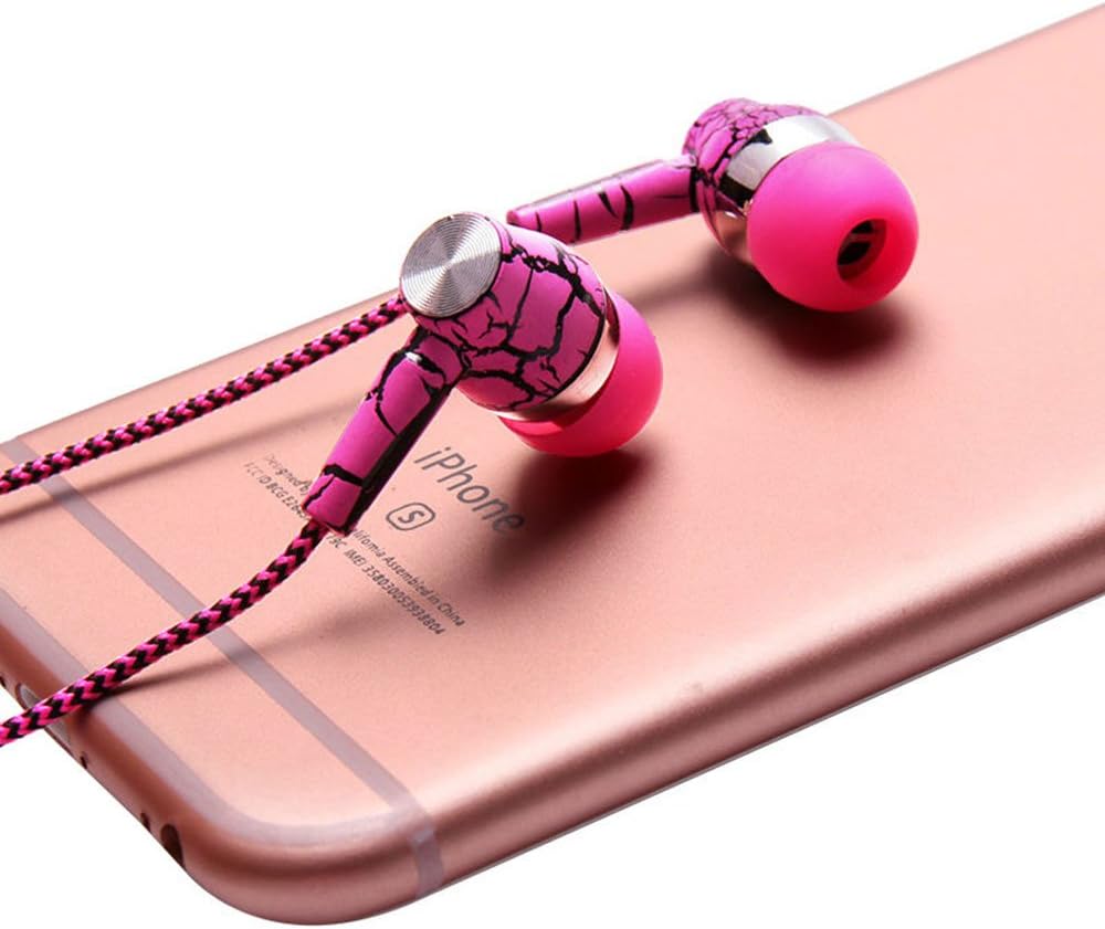 Design Nylon Braided Crack Earphone Cloth Rope Earpieces Stereo Bass MP3 Music Headset with Microphone for Cellphone MP3 MP4 (Black)