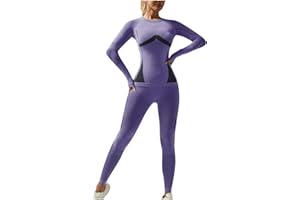 Women's Winter Thermal Underwear Set Long Johns Warm Running Ski Base Layer Athletic Underwear Sets