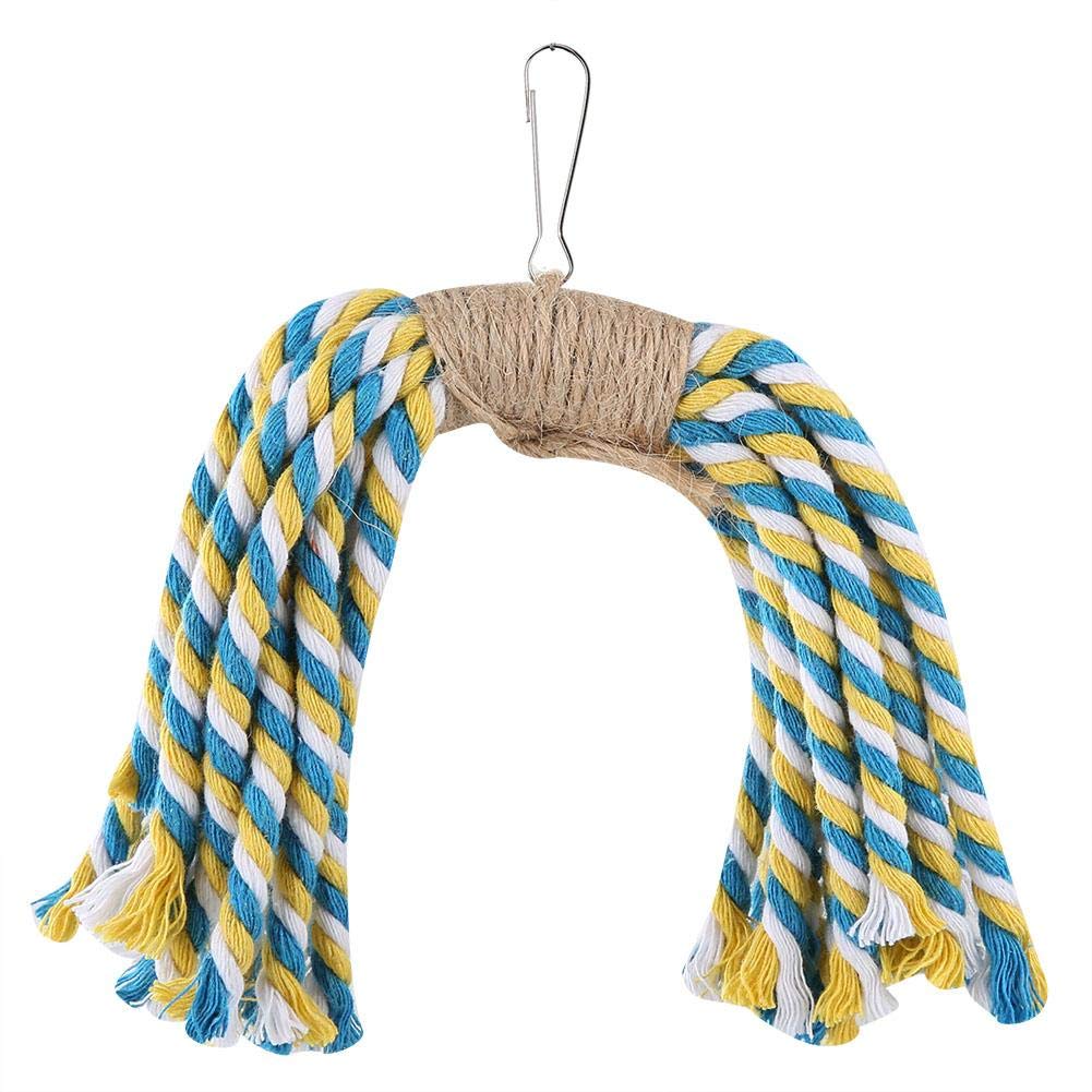 Parrot Rope Toys Bird Chewing Rope Toys Pet Bird Bite Toys Hanging Cotton Rope Toys for Parakeets Cockatiels Conures Macaws Parrots Love Birds Finches