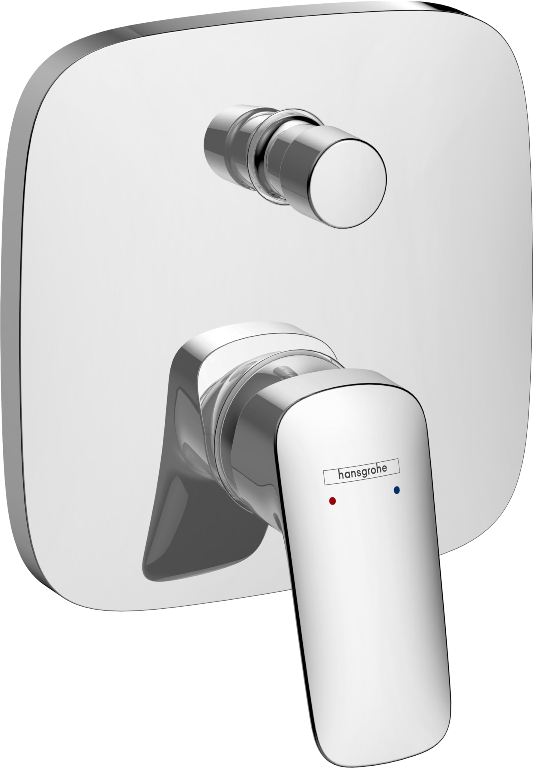 hansgrohe Logis - bath tap concealed for 2 functions, bath mixer tap for iBox universal, single lever bath mixer, chrome, 71405000