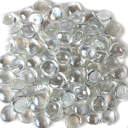 HomeX Decorative Glass Beads, Vase Filler Beads. Flat Bottom (1 lb bag