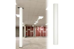 Basement Pole Padding Wrap Around White, Round Pole Safety Pads Column Cover for Playground, Gym and Basketball Hoop, 8 6 5 4