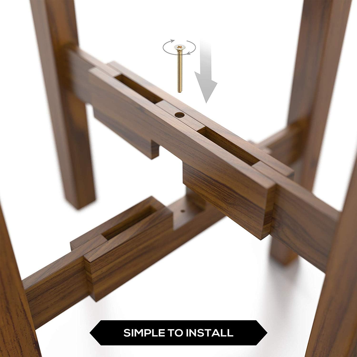 Mid Century Plant Stand - Adjustable Modern Indoor Plant Holder - Brown Planter Fits Medium & Large Pots Sizes 8 9 10 11 12 inches (Not Included) (Adjustable Width: 8-12" x 16" Tall, Dark Brown) : Garden & Outdoor