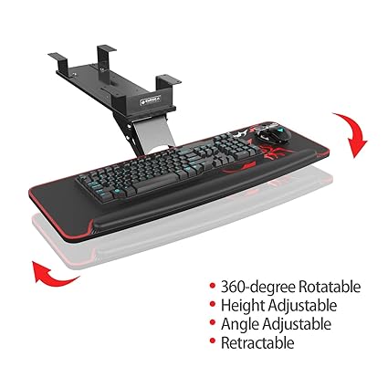Eureka Ergonomic Keyboard Tray Keyboard Drawers Platforms Black