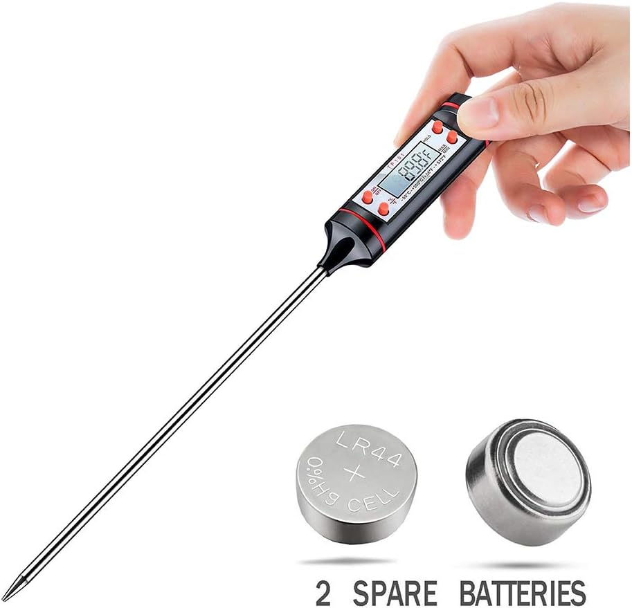 Meat Thermometer,Food Thermometer Instant Read Thermometer Cooking Thermometer with Long Probe for Kitchen Cooking Food Grill BBQ Meat Candy Milk Water