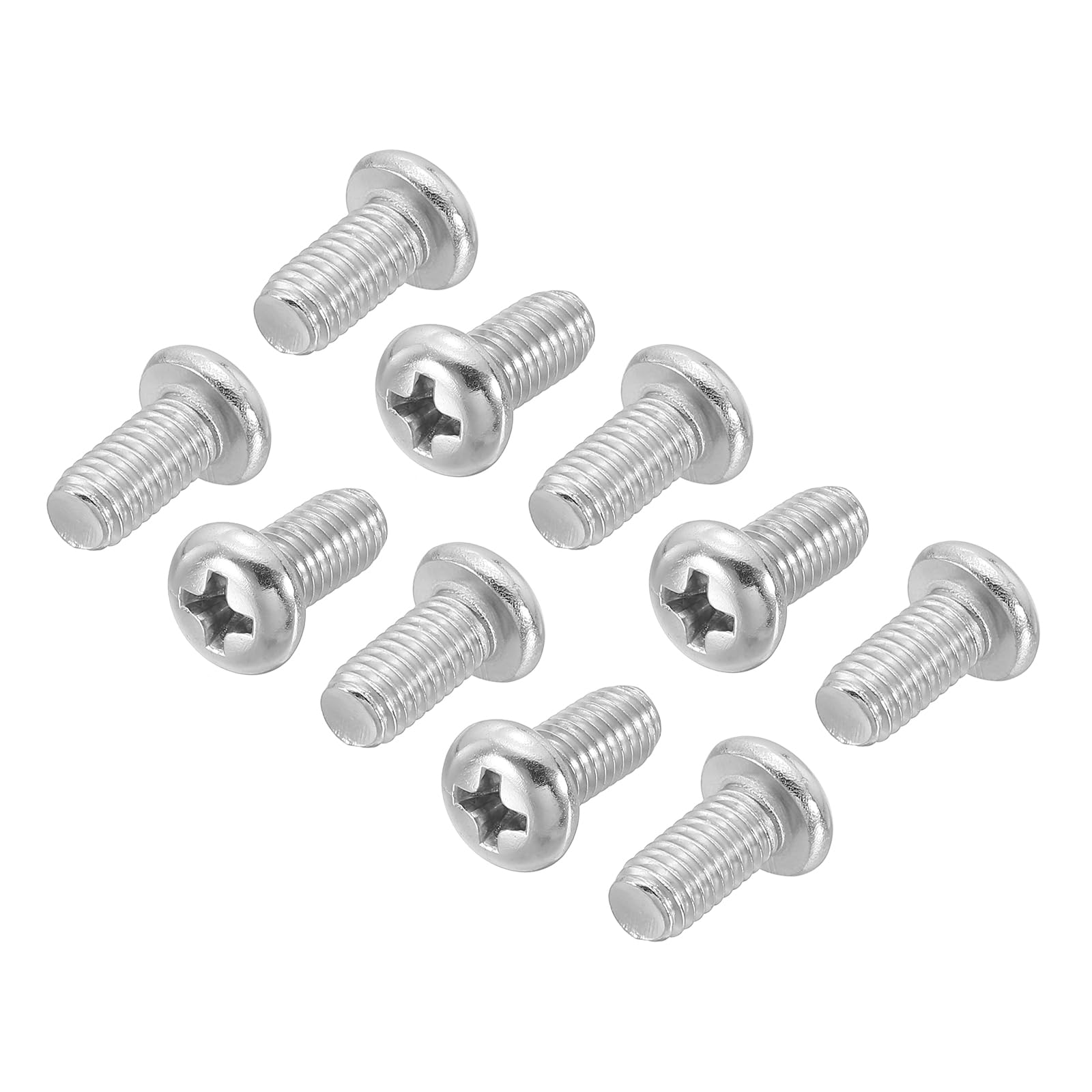 PATIKIL Phillips Pan Head Screws, 30 Pack M5-0.8 x 12mm 304 Stainless Steel 18-8 Full Thread, Pan Head Machine Phillips Drive Screw — image 1
